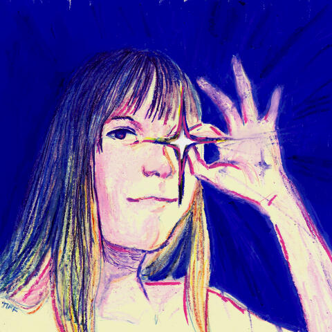 Stars in your eyes - oil pastel